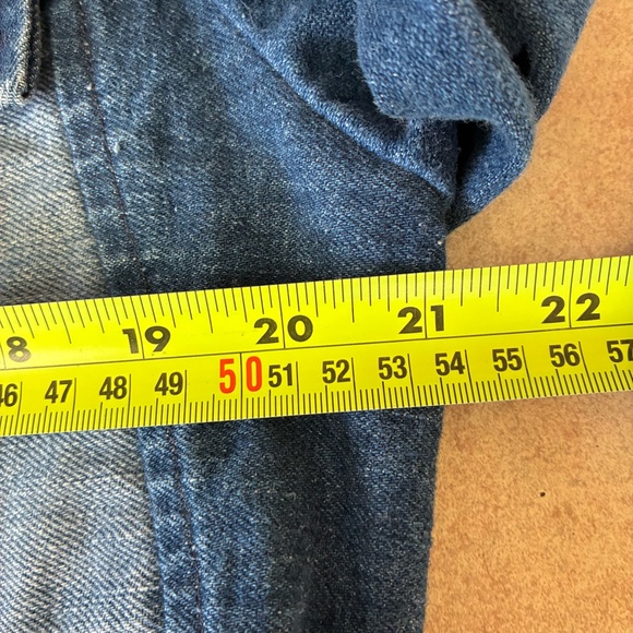 Denim Patchwork Snap Down Jacket Upcycled - Picture 9 of 12